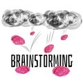 Brainstorming - brains falling from the sky